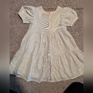 Cat & Jack Shimmering Cream Kids Dress